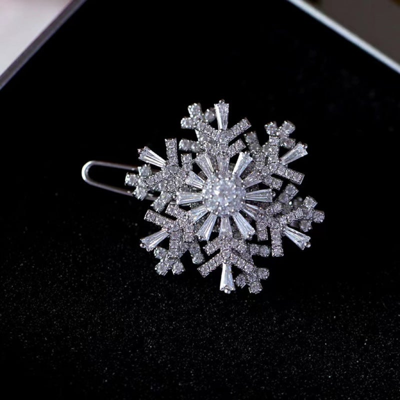 Snowflake Zircon Rotatable Brooch Super Beautiful High-Grade Three-Dimensional Corsage Women'S Korean Style Elegant Suit Coat Pin Buckle - Image 5